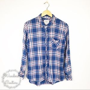 Rails Hunter Sky White Daffodil Flannel